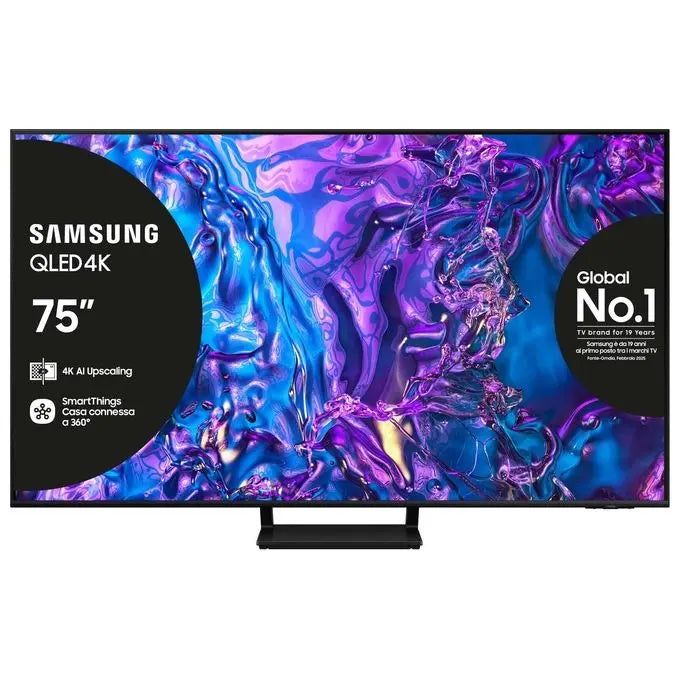 Samsung TV QE75Q70DATXZT QLED 4K Smart TV 75'' Quantum processor 4K AirSlim DVBT-2 Black 2024