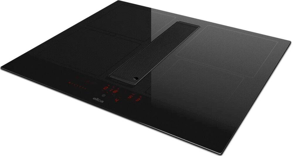 Elica NIKOLATESLA VELVET BL/A/83 Suit Collection Piano cottura induzione con cappa integrata cm. 83 - vetro nero